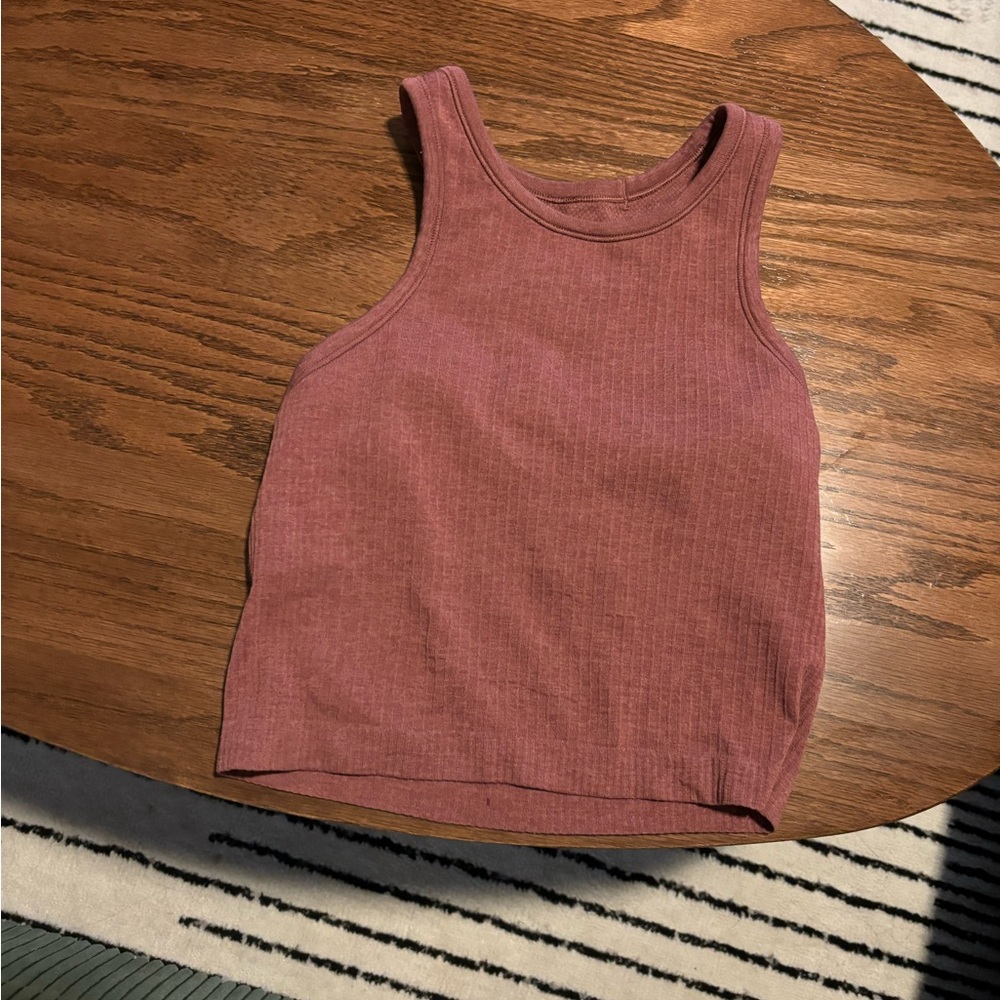 Lululemon Ebb to Street crop tank in size 4
